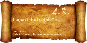Lugosi Kolumbán névjegykártya